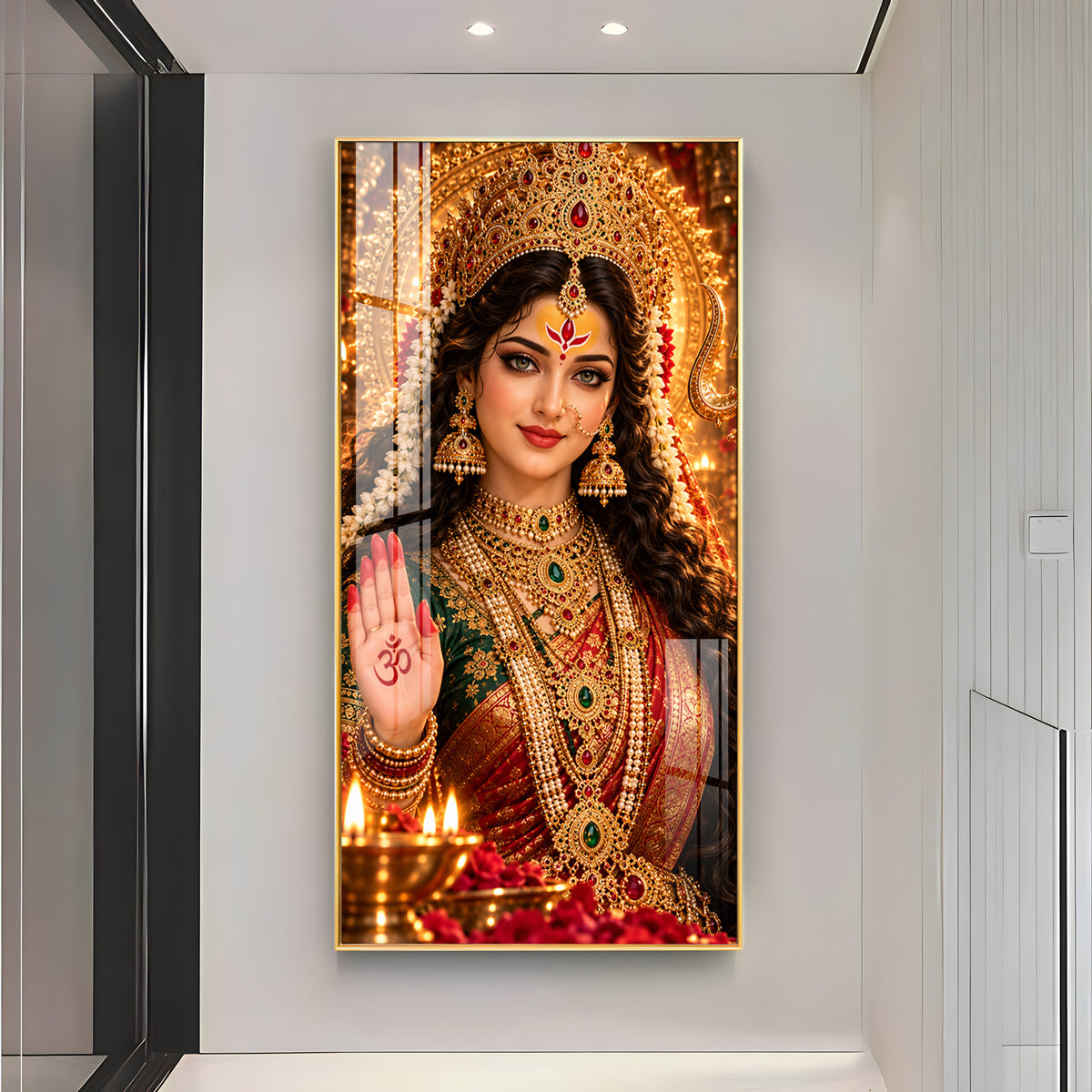 Maa Durga Blessings Premium Acrylic Vertical Wall Art
