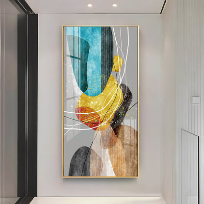Abstract Textured Elements Premium Acrylic Vertical Wall Art