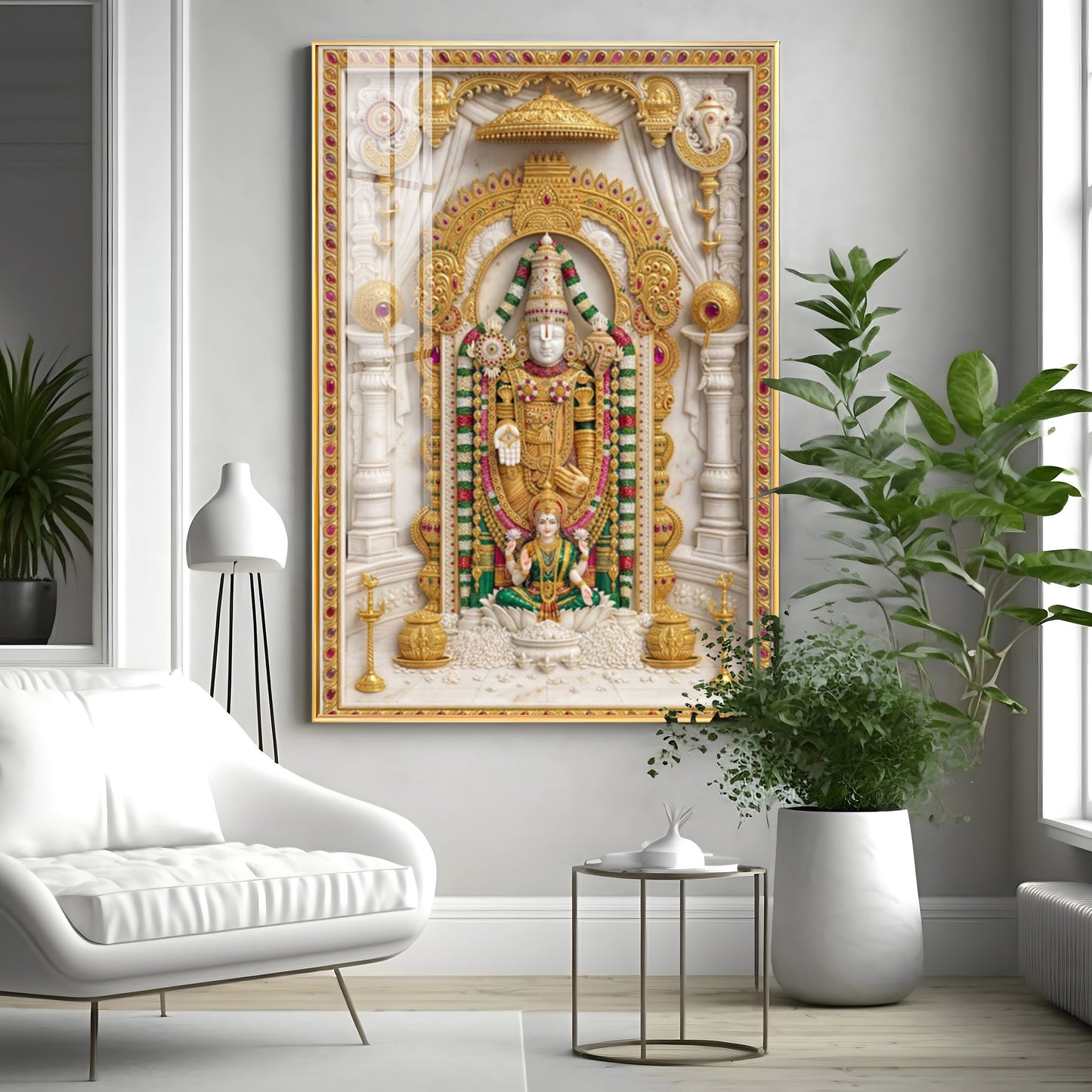 Divine Blessing Of Venkateswara Premium Acrylic Vertical Wall Art