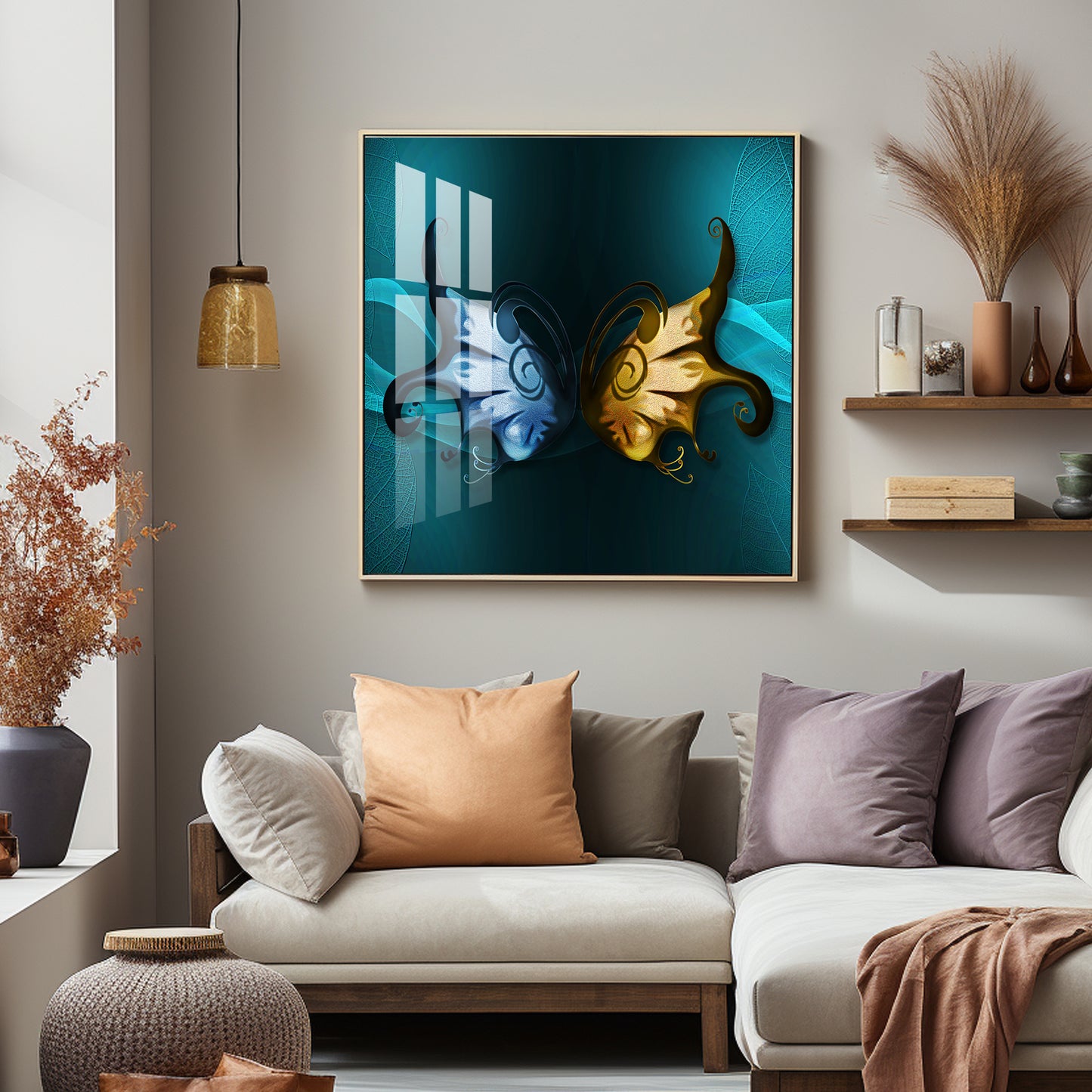 Butterfly Wings Premium Acrylic Square Wall Art