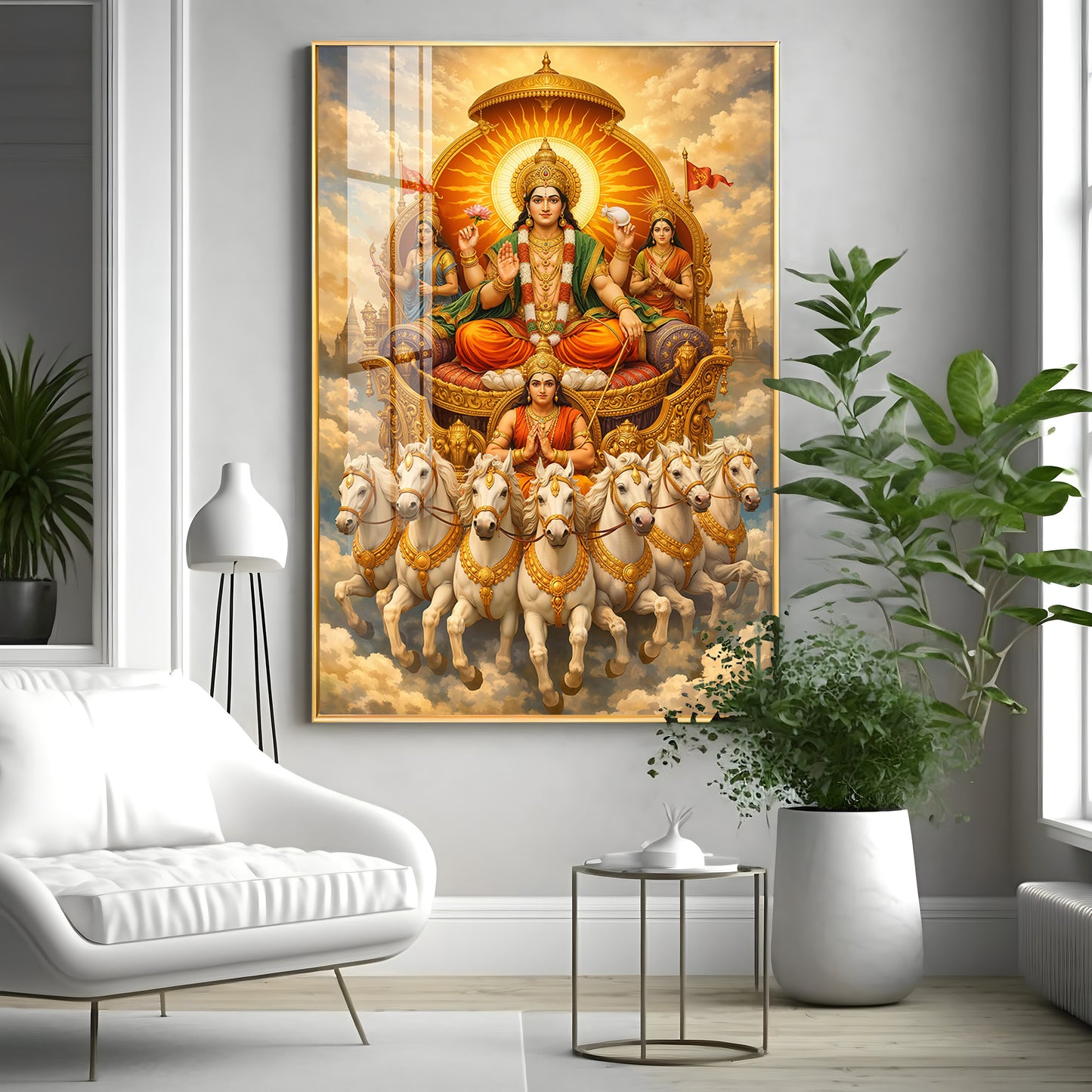 Jay Surya Dev Bhagwan Premium Acrylic Vertical Wall Art
