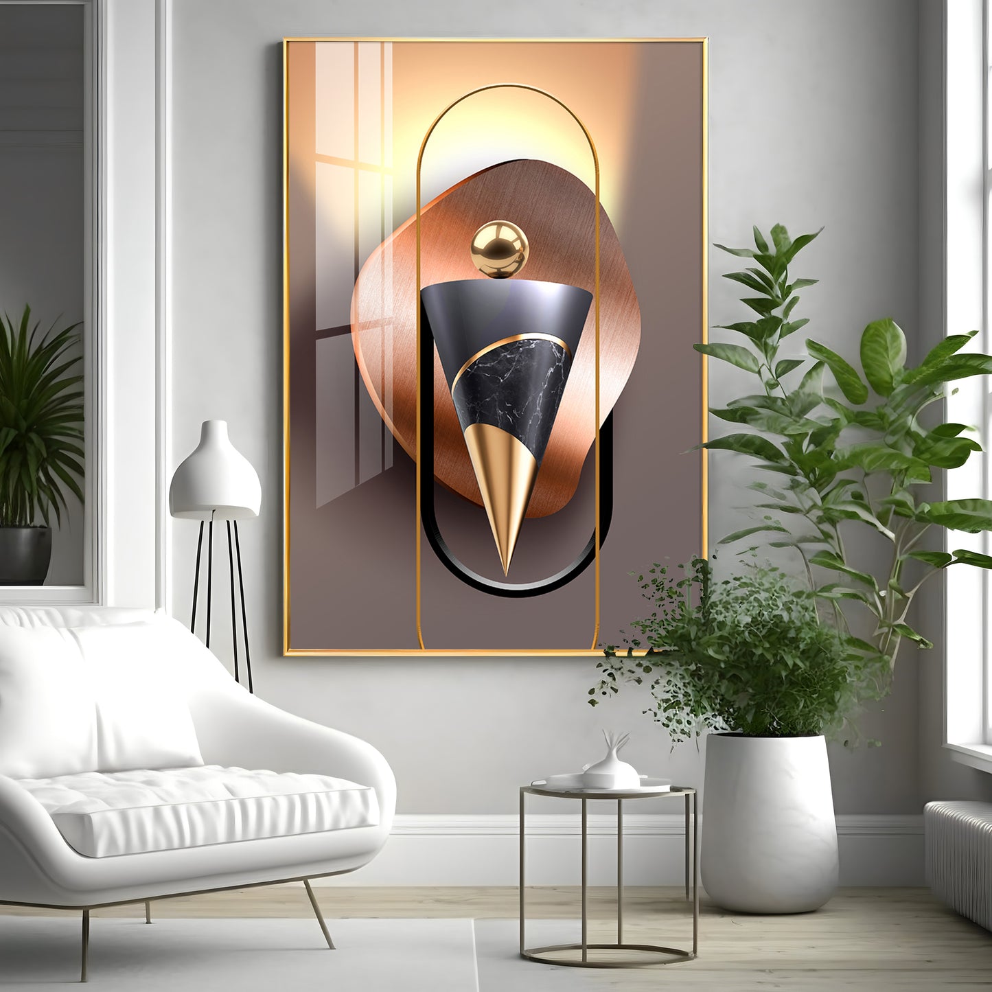 Visualization Of Geometric Premium Acrylic Vertical Wall Art