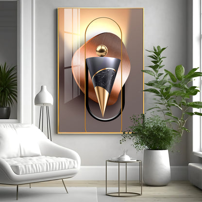 Visualization Of Geometric Premium Acrylic Vertical Wall Art