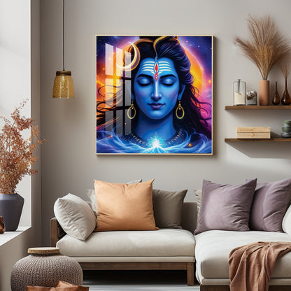 Lord Shiva Premium Acrylic Square Wall Art