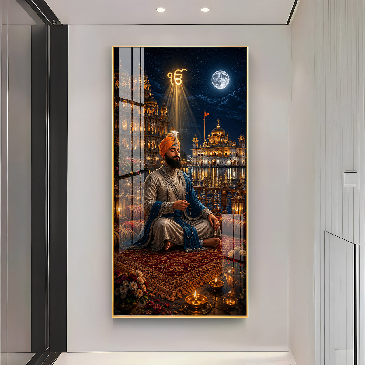 Harmandir Sahib Ji Premium Acrylic Vertical Wall Art