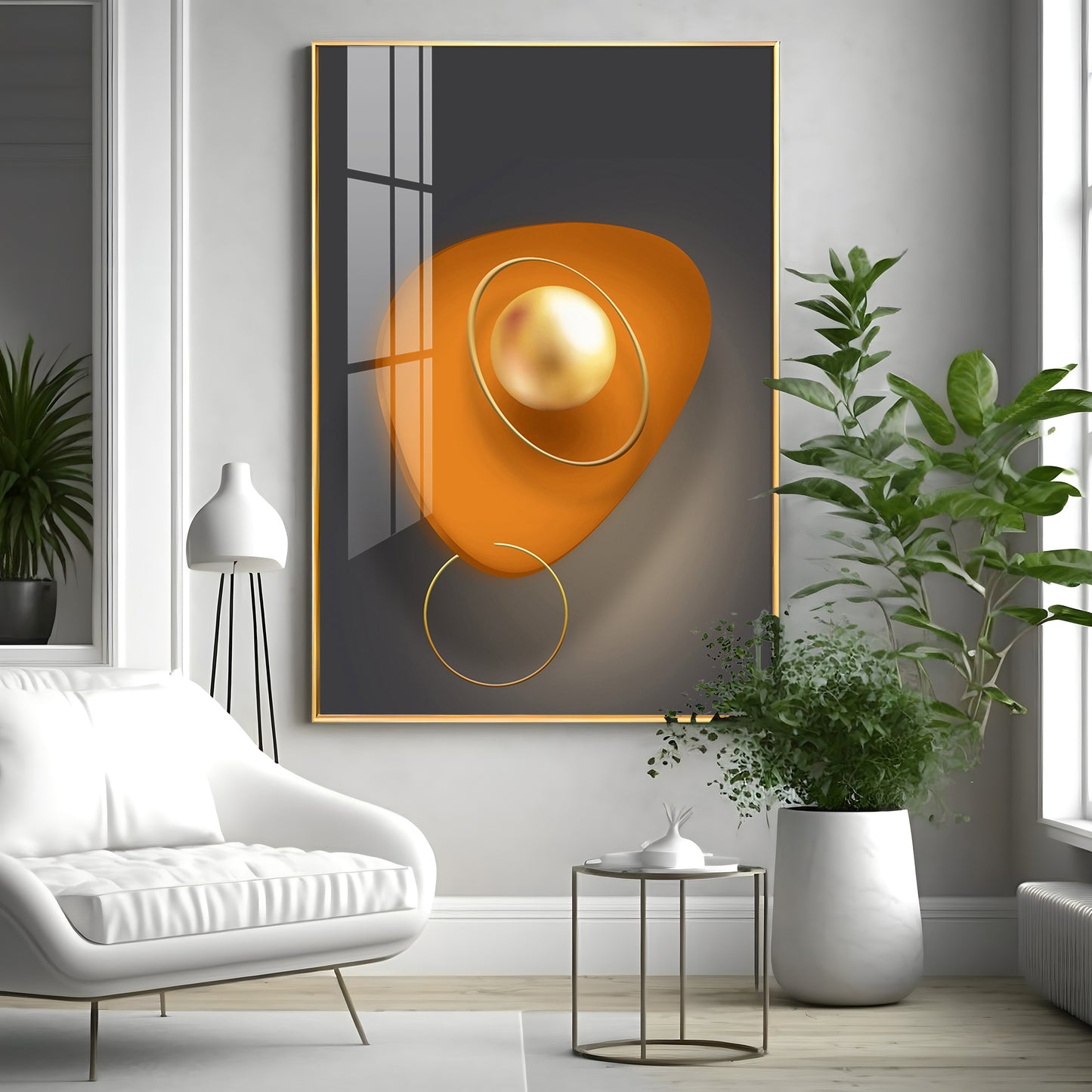 Abstract Geometry Piece Premium Acrylic Vertical Wall Art