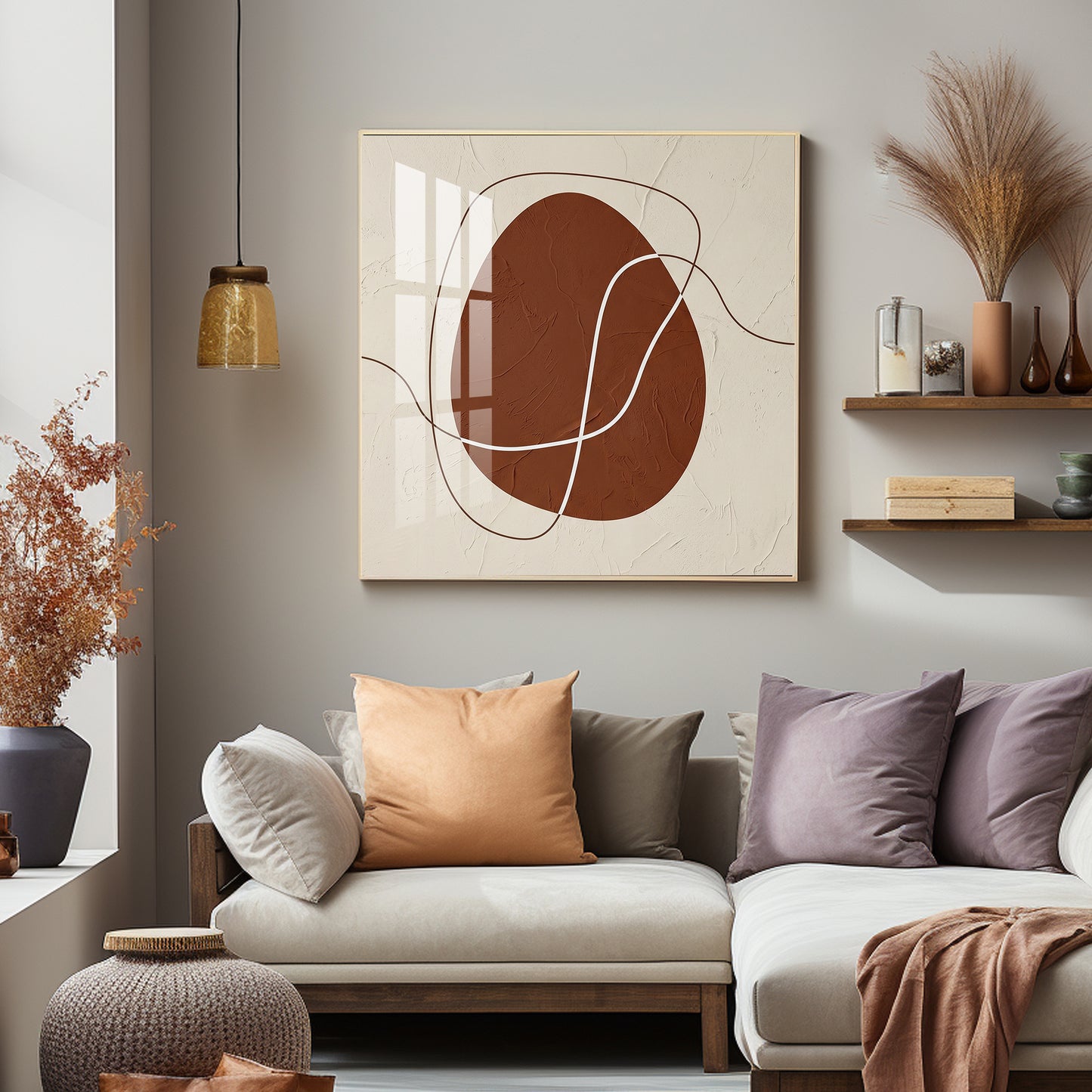 Minimalist Eggscape Premium Acrylic Square Wall Art