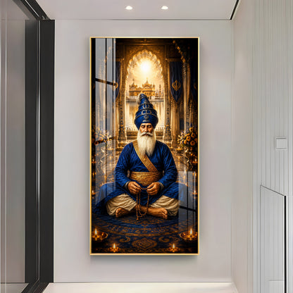 Divine Baba Deep Singh Ji Premium Acrylic Vertical Wall Art