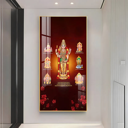 Thiruchendur Lord Murugan Premium Acrylic Vertical Wall Art