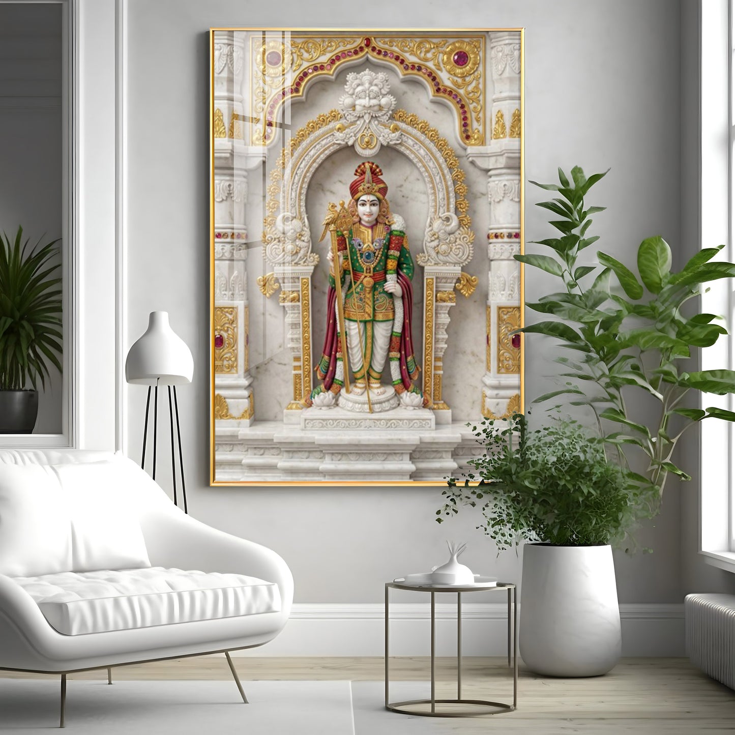 Lord Subramanya Premium Acrylic Vertical Wall Art