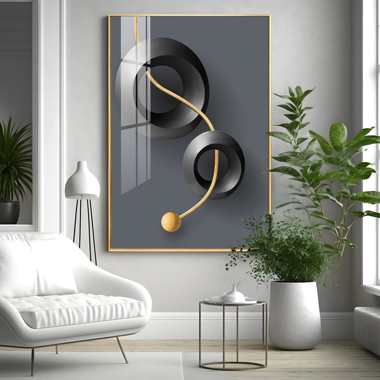 Aerial Rings Premium Acrylic Vertical Wall Art