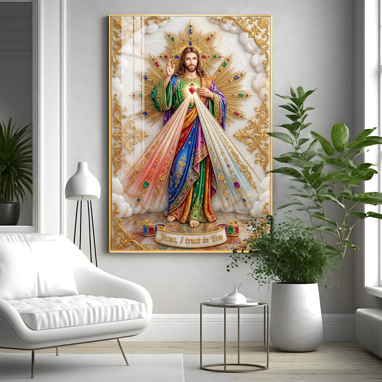 Divine Mercy Of Jesus Premium Acrylic Vertical Wall Art