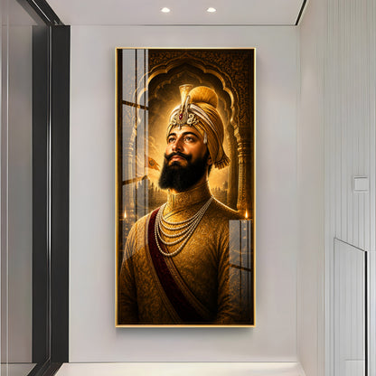 Spiritual Guru Gobind Singh Ji Premium Acrylic Vertical Wall Art