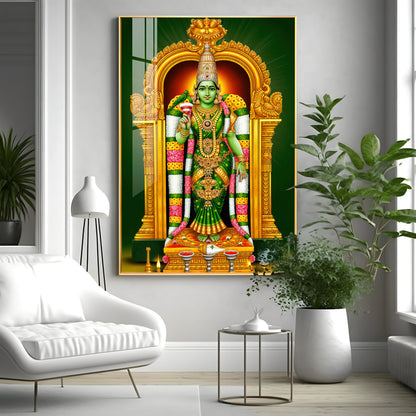 Shri Meenakshi Amma Premium Acrylic Vertical Wall Art