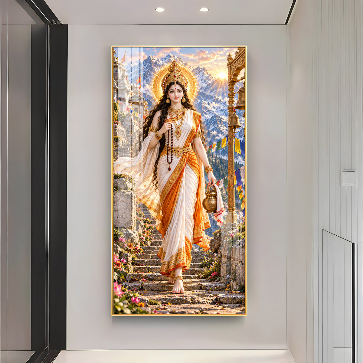 Divine Brahmacharini Maa Premium Acrylic Vertical Wall Art