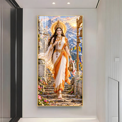 Divine Brahmacharini Maa Premium Acrylic Vertical Wall Art