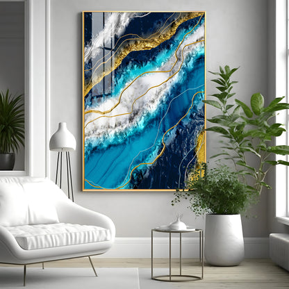 Oceanic Harmony Premium Acrylic Vertical Wall Art