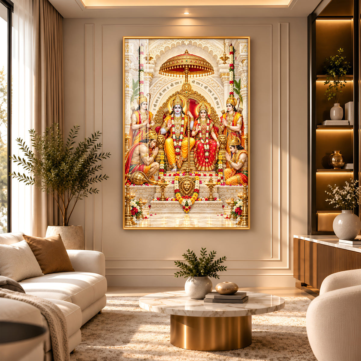 Ram Darbar Premium Acrylic Vertical Wall Art