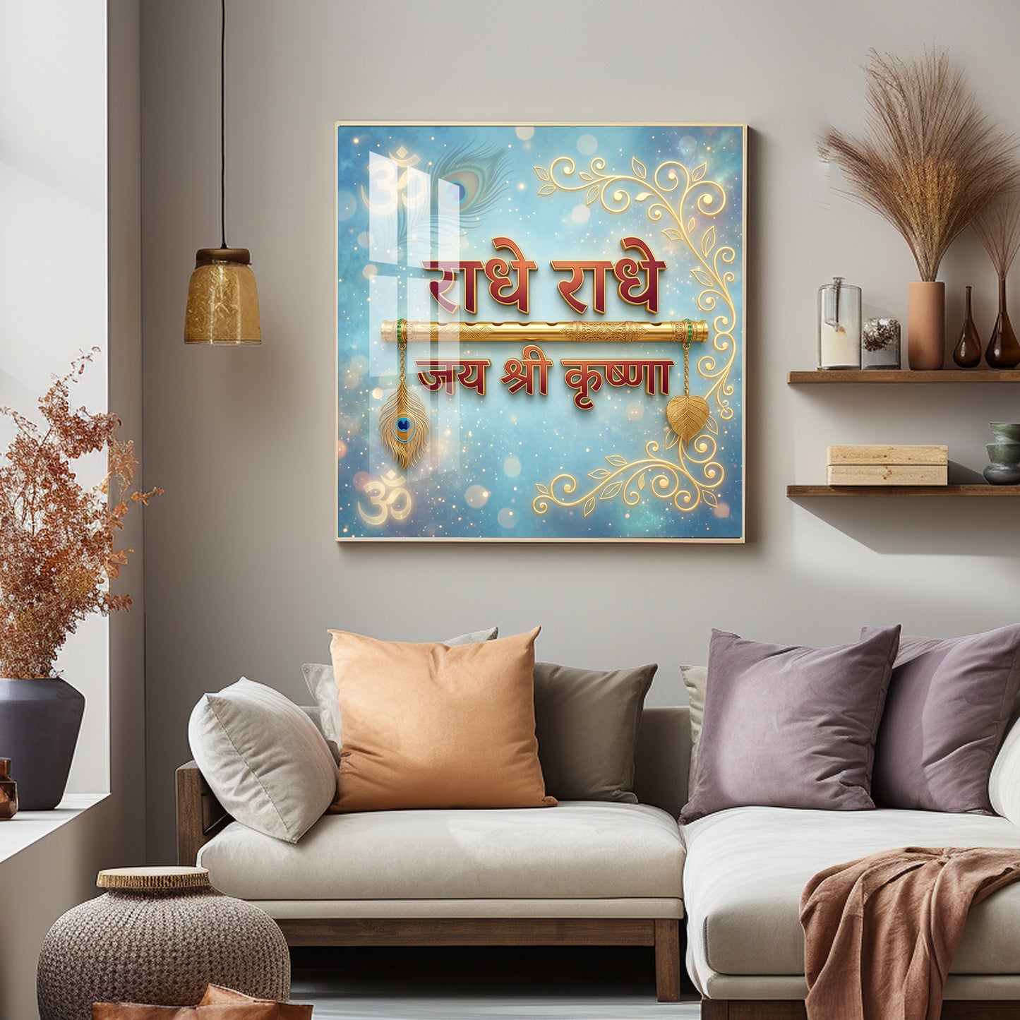 Radhe Radhe Premium Acrylic Square Wall Art