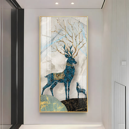 Pair Of Two Deer Premium Acrylic Vertical Wall Art