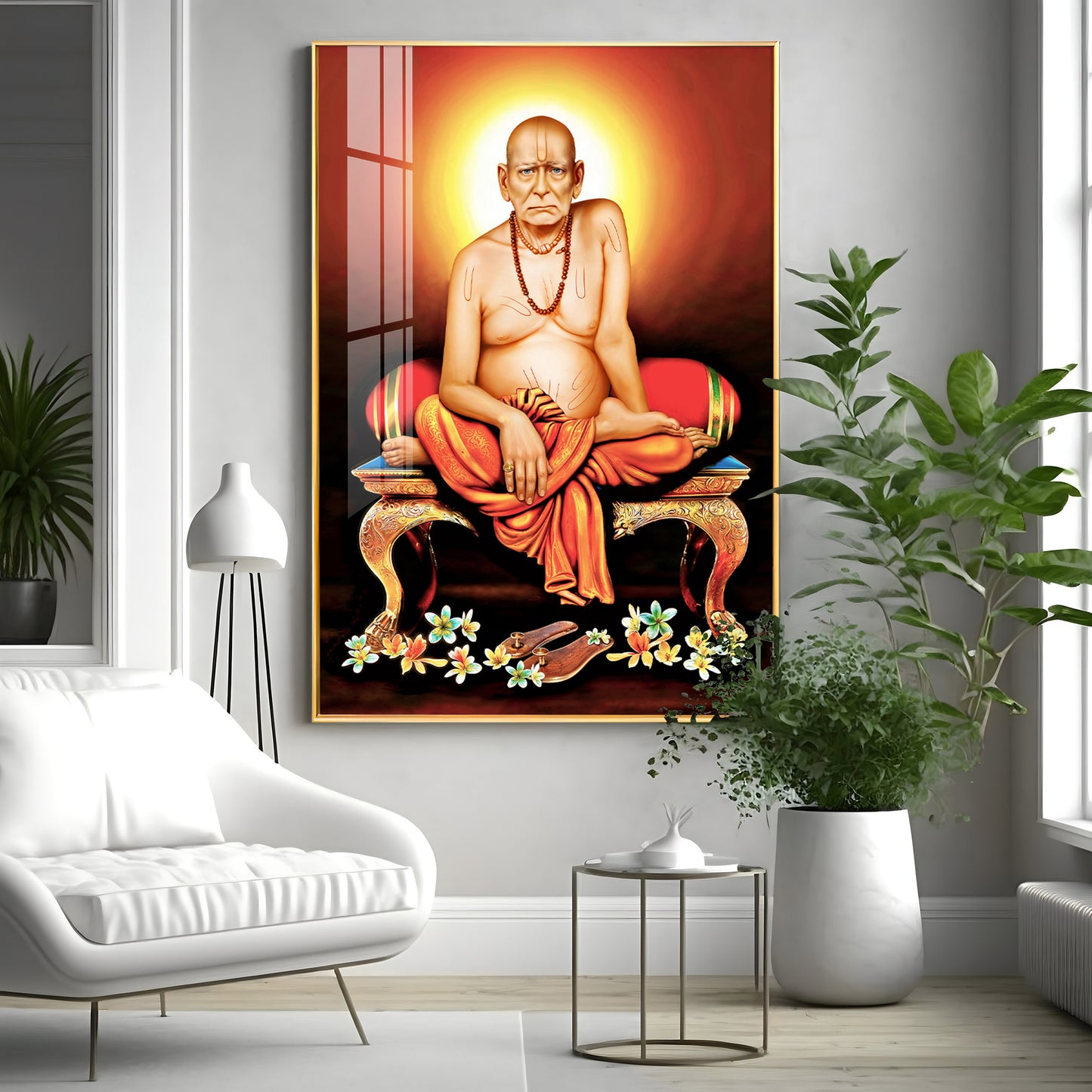 Portrait of Shri Swami Samartha Premium Vertical Acrylic Wall Art