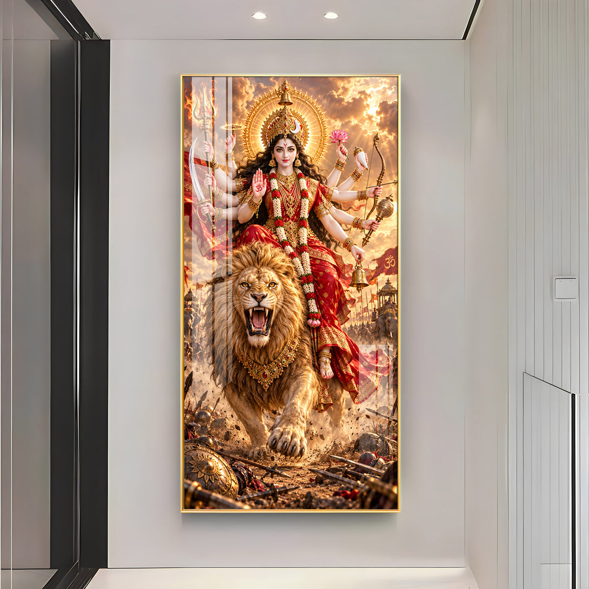 Maa Chandraghanta Premium Acrylic Vertical Wall Art
