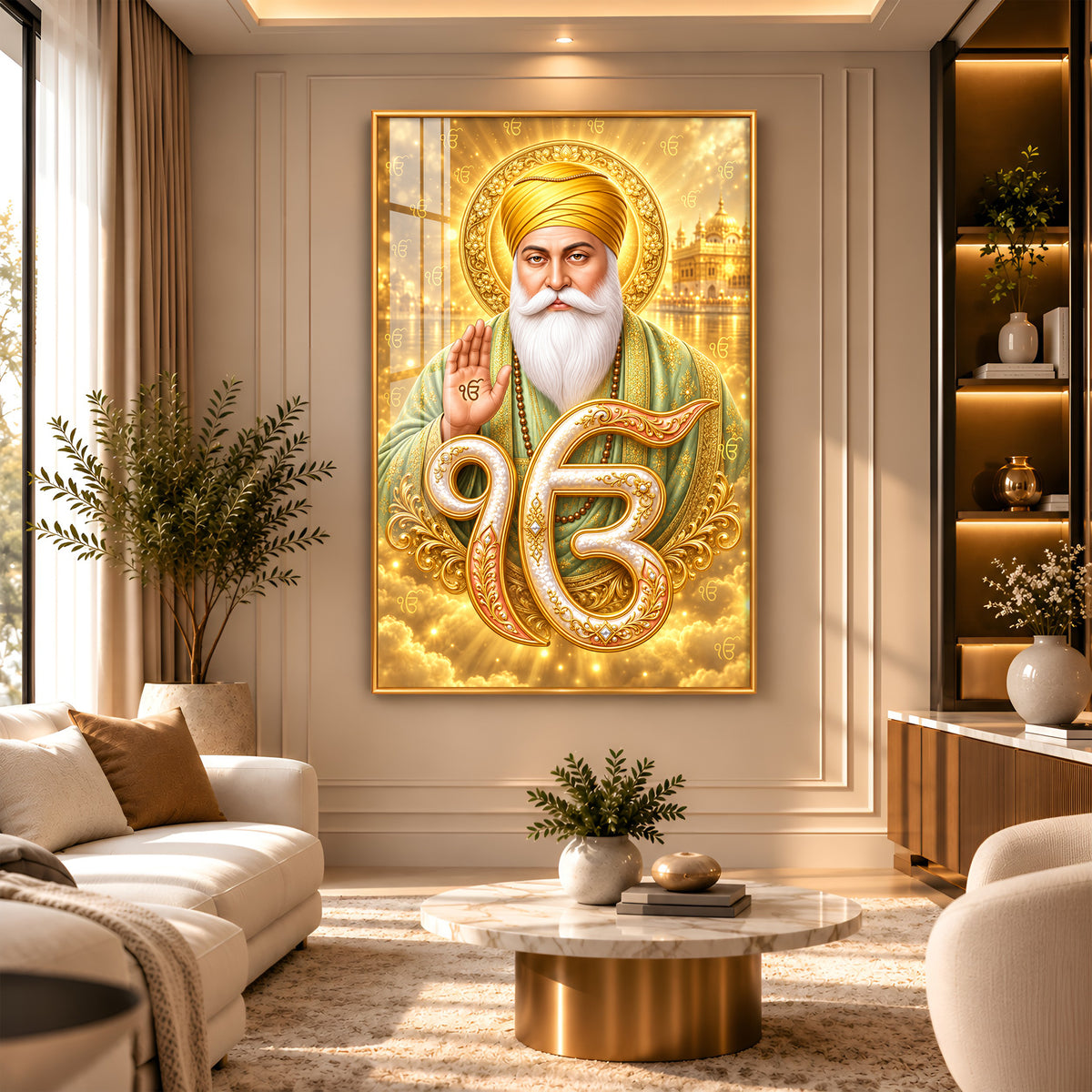 Divine Sri Guru Nanak Dev Ji Premium Acrylic Vertical Wall Art