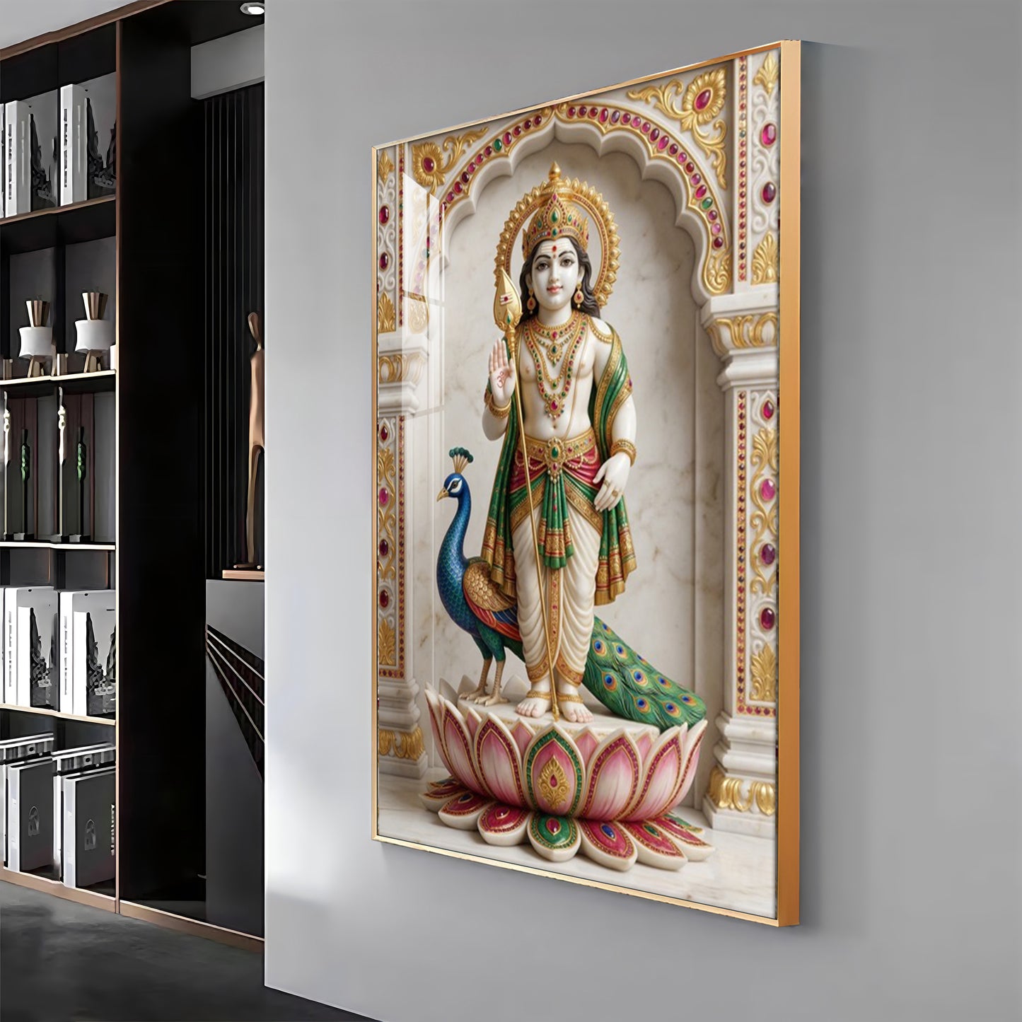 Divine Lord Murungan Premium Acrylic Vertical Wall Art
