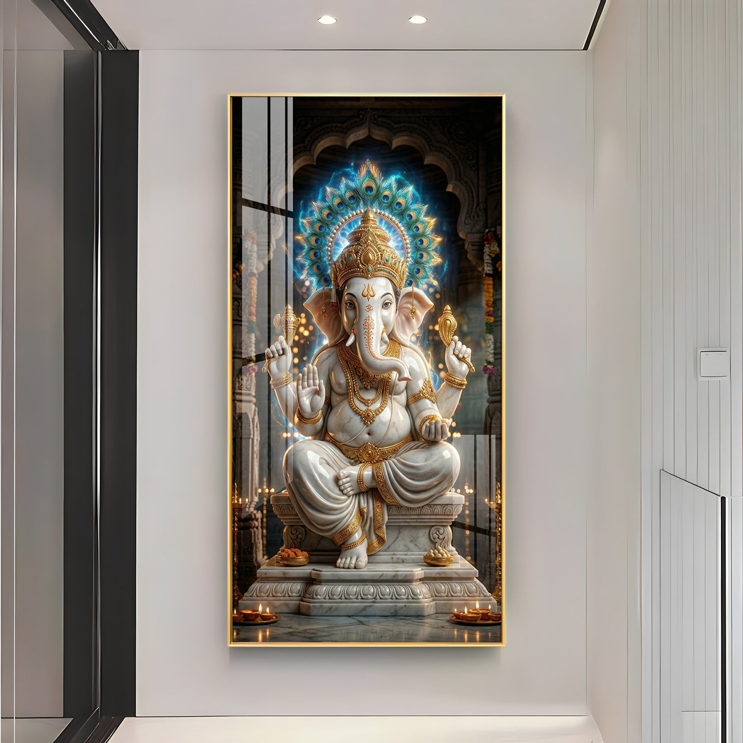 Ganesha Essence Premium Acrylic Vertical Wall Art