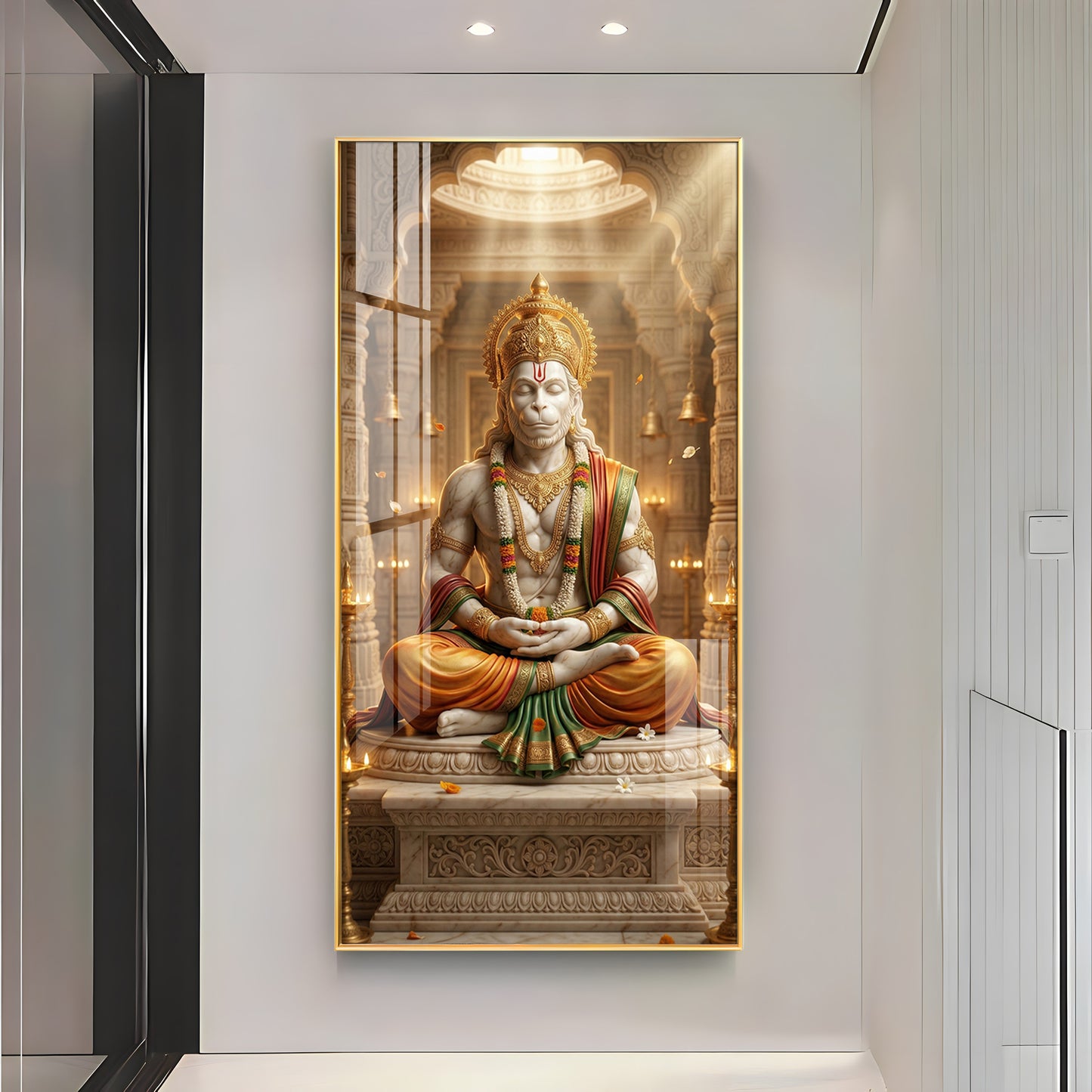 Divine Hanuman Ji Essence Premium Acrylic Vertical Wall Art