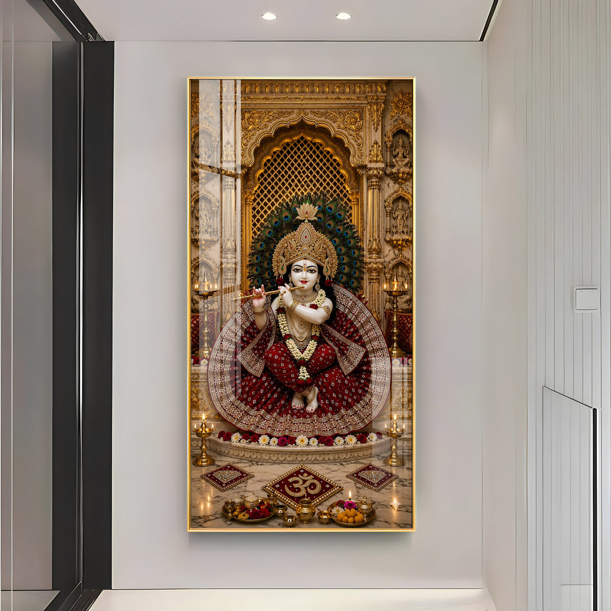 Divine Bal Gopal Krishna Premium Acrylic Vertical Wall Art