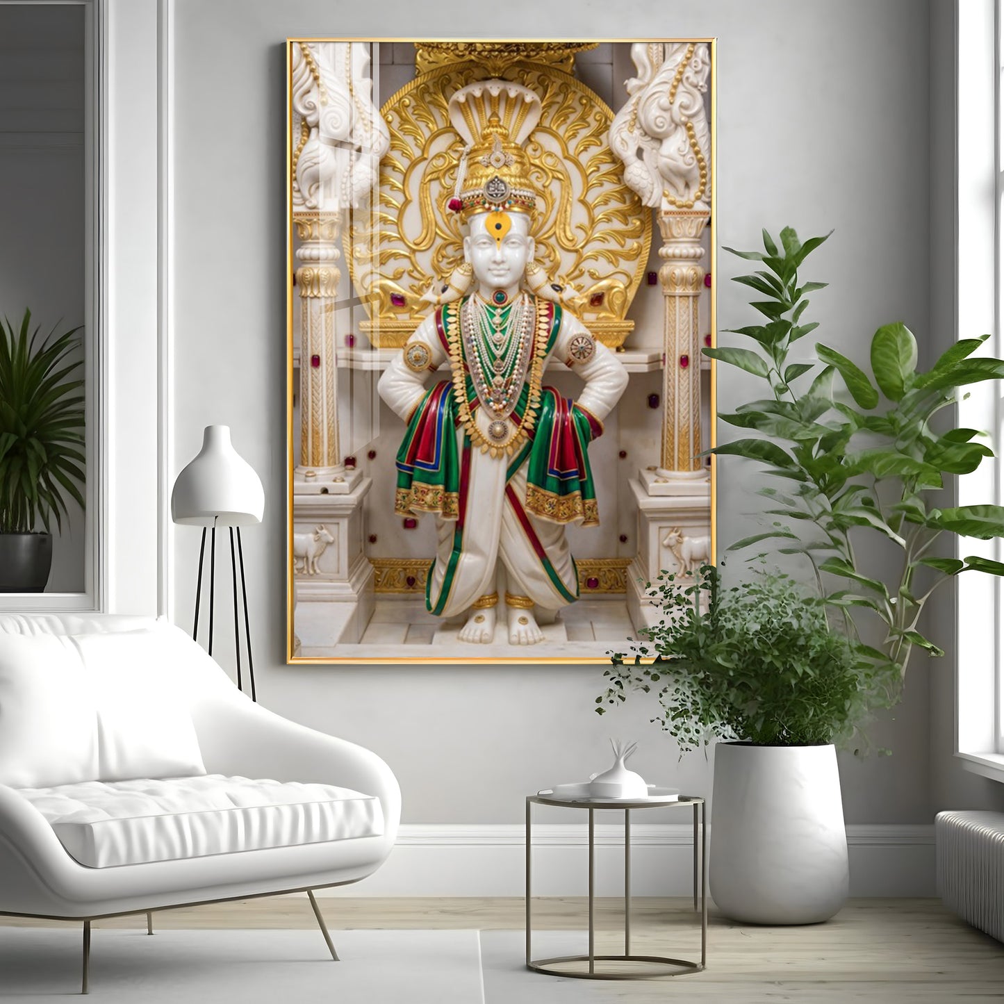God Swaminarayan Premium Acrylic Vertical Wall Art
