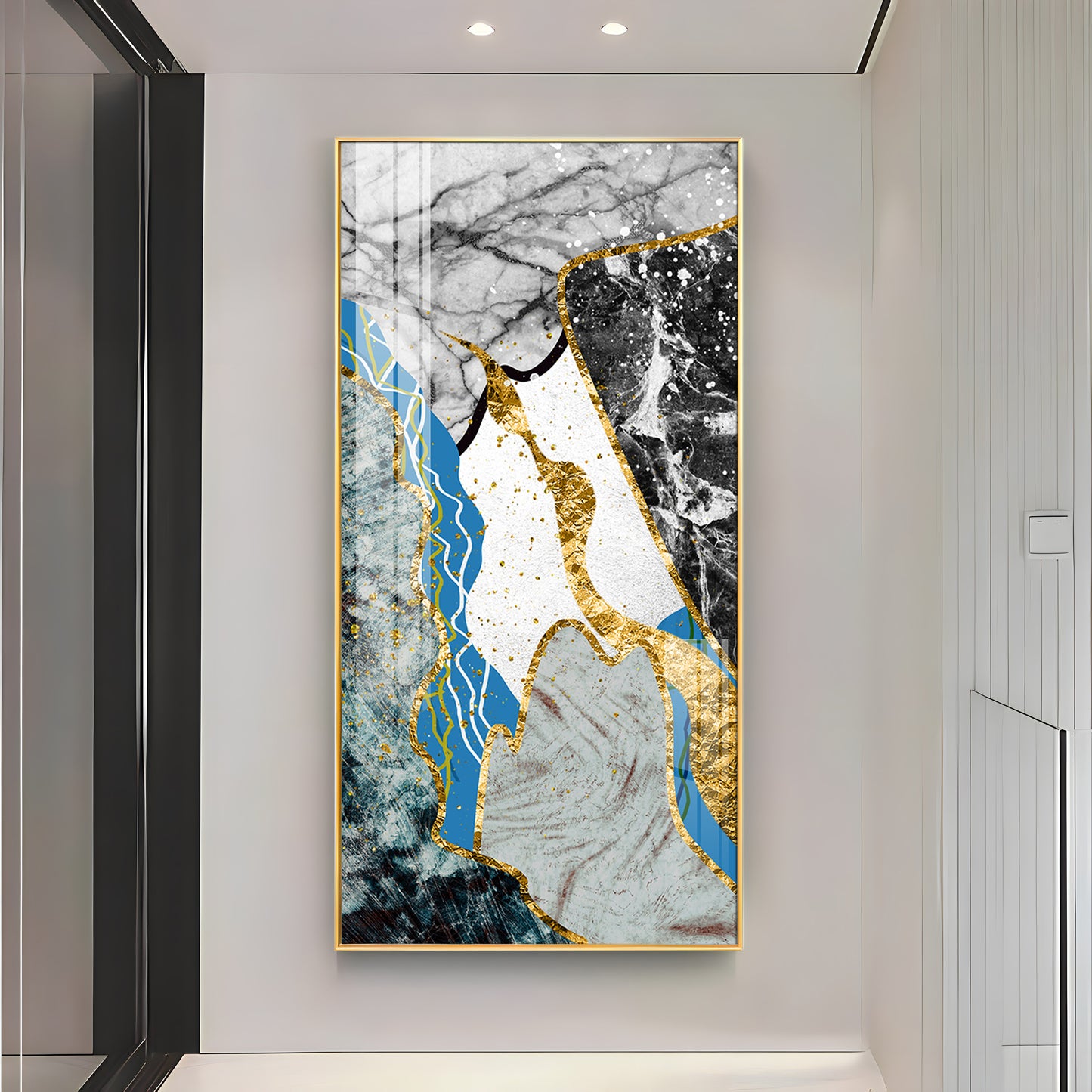 Blue Bliss Wave Premium Acrylic Vertical Wall Art