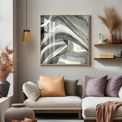 Linee Astratte Premium Acrylic Square Wall Art