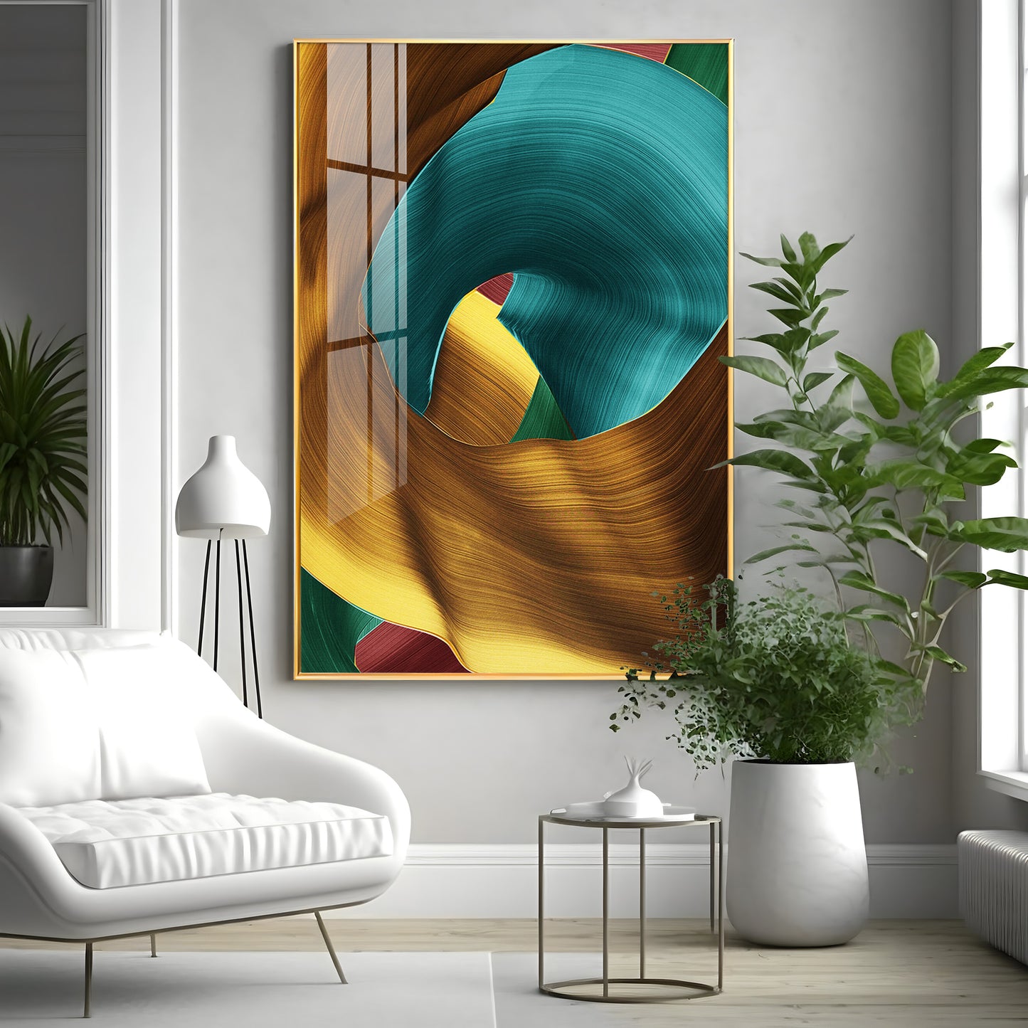 Multicolored Abstract Premium Acrylic Vertical Wall Art