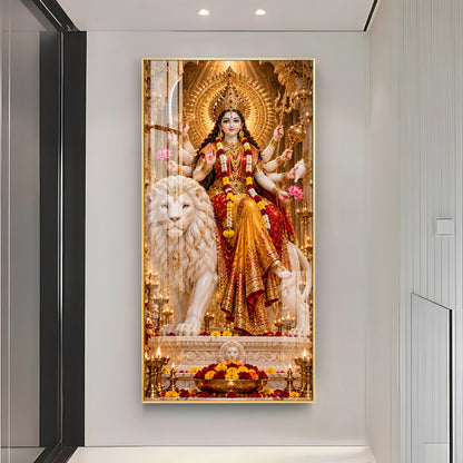 Maa Mahagauri Premium Acrylic Vertical Wall Art