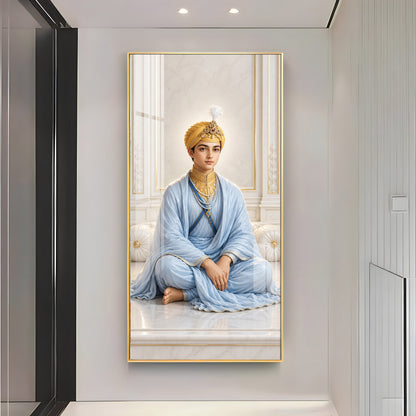Divine Guru Harkrishan Sahib Premium Acrylic Vertical Wall Art