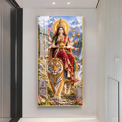Maa Kushmanda Premium Acrylic Vertical Wall Art