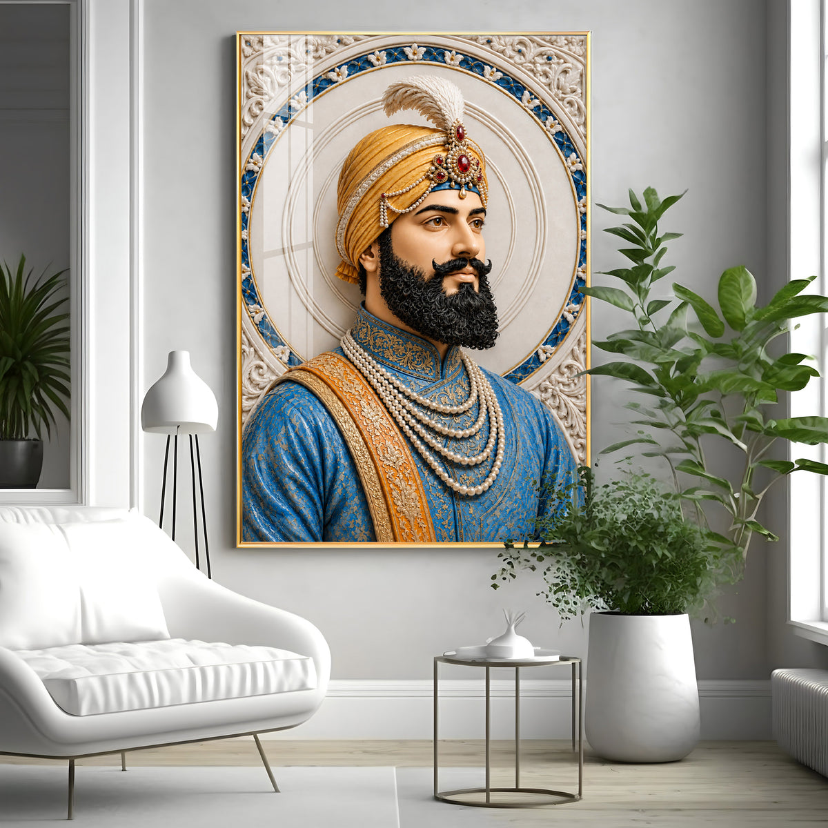 Divine Guru Gobind Singh Ji Premium Acrylic Vertical Wall Art