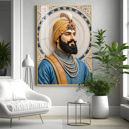 Divine Guru Gobind Singh Ji Premium Acrylic Vertical Wall Art