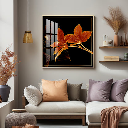 Orange Lily Premium Acrylic Square Wall Art