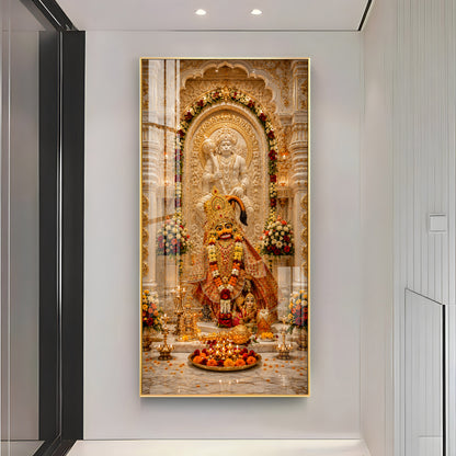 Divine Salangpur Hanumanji In Temple Premium Acrylic Vertical Wall Art