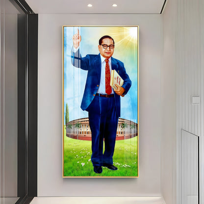 Dr. Bhimrao Ambedkar Holding Constitution Premium Acrylic Vertical Wall Art