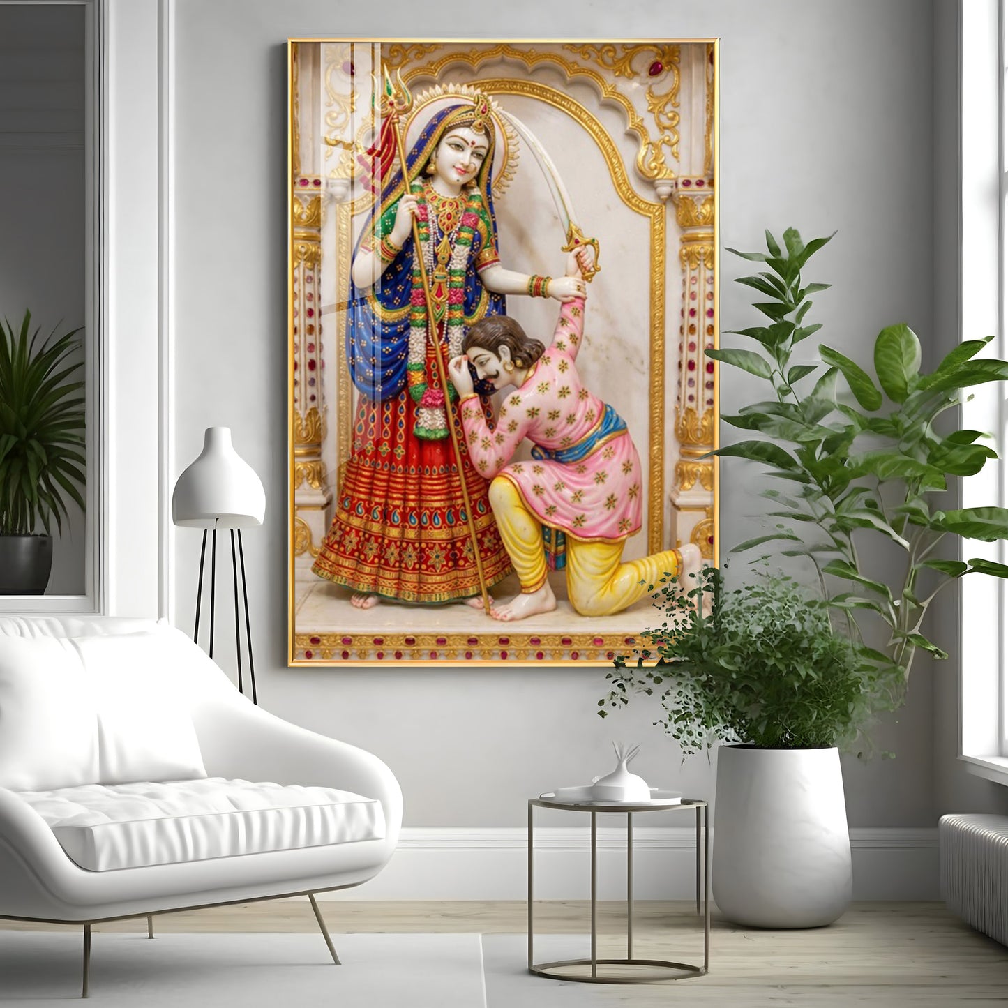 Hindu goddess Khodiyar Mata Premium Acrylic Vertical Wall Art