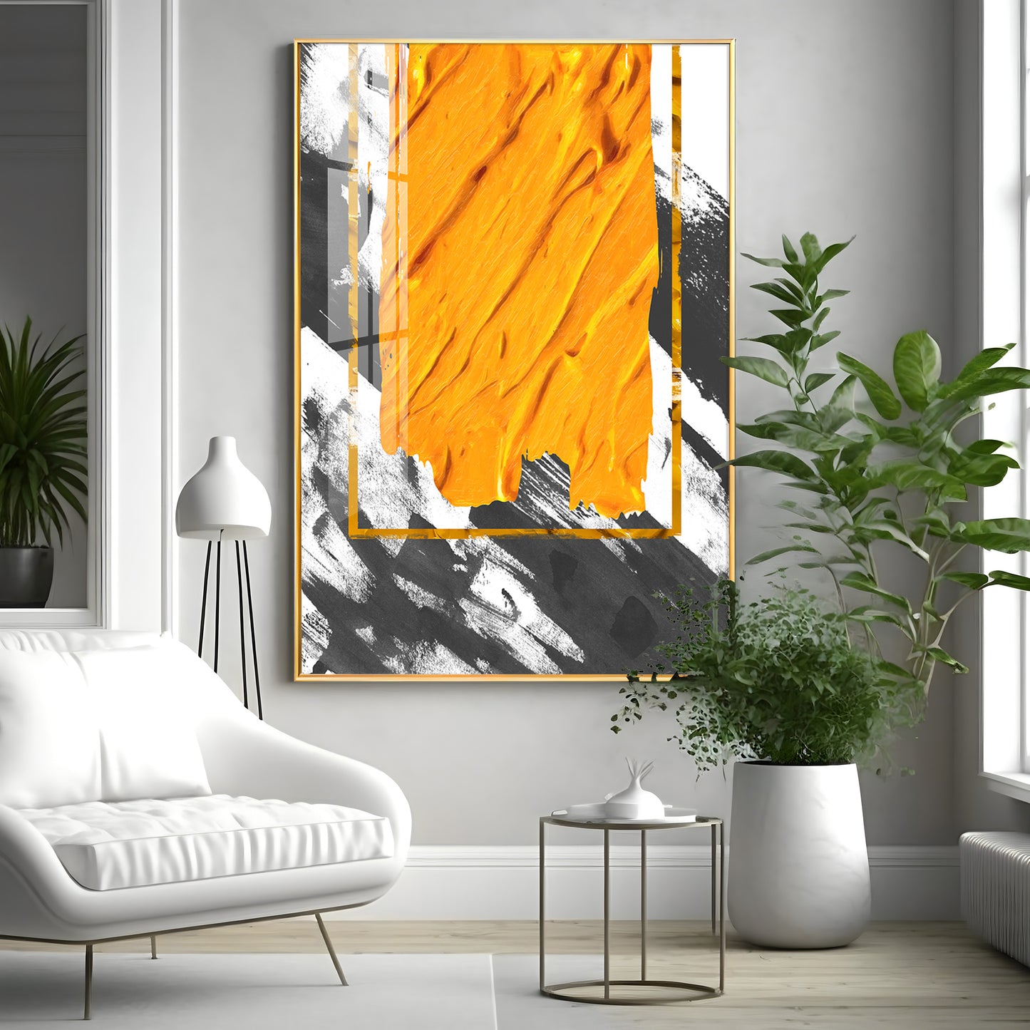 Vivid Strokes Of Sunshine Premium Acrylic Vertical Wall Art