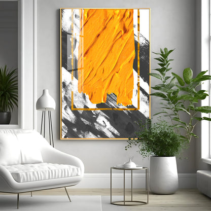 Vivid Strokes Of Sunshine Premium Acrylic Vertical Wall Art