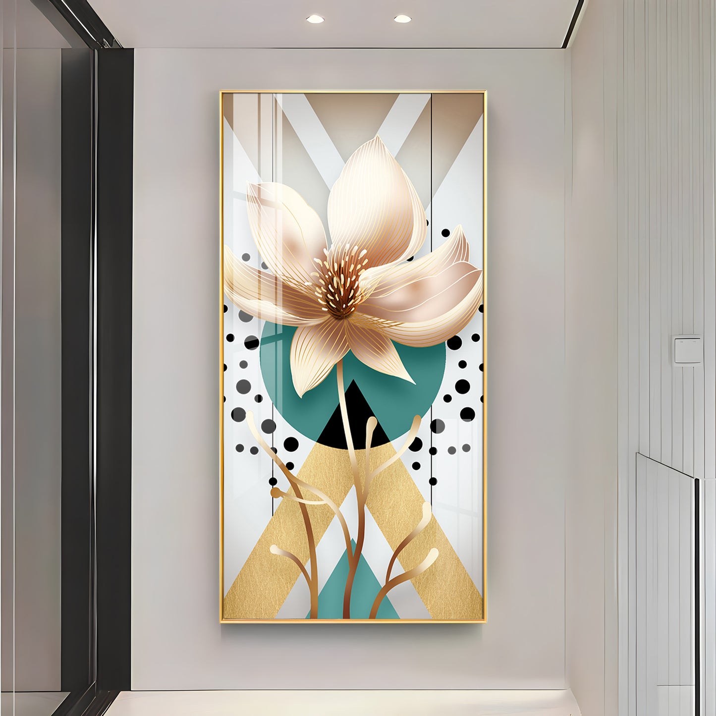 Abstract Flower Premium Acrylic Vertical Wall Art