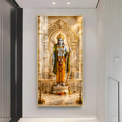 Depicting Lord Rama Premium Acrylic Vertical Wall Art