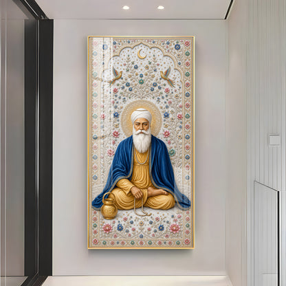 Holy Guru Nanak Dev Ji Premium Acrylic Vertical Wall Art