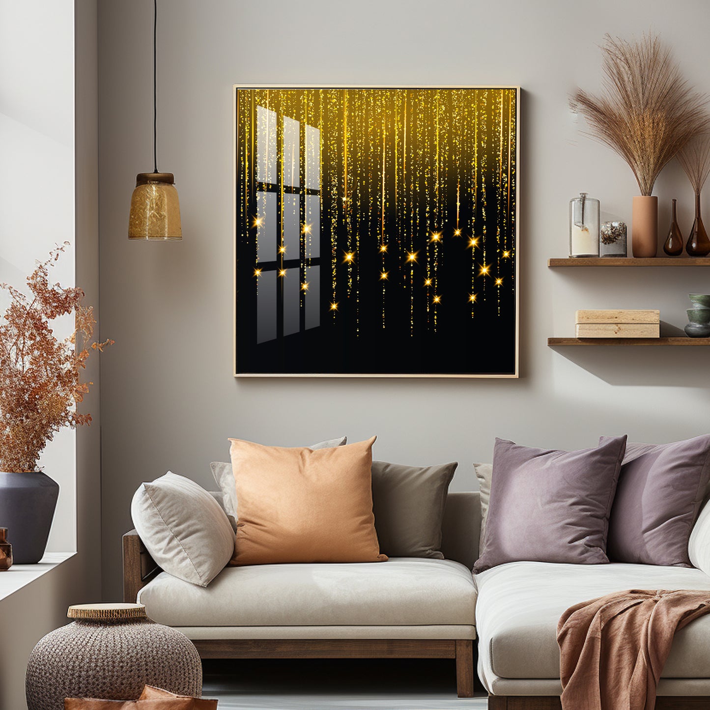 Gold Star Premium Acrylic Square Wall Art